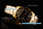 Rolex Submariner Automatic Movement Full Gold with Black Dial and Black Bezel