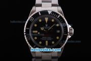 Rolex Submariner Sea-Dweller Automatic Movement with Black Dial and Bezel-Yellow Marking