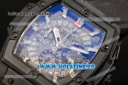 Hublot MP-06 Senna Chrono Miyota OS20 Quartz PVD Case with Skeleton Dial and White Stick Markers