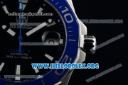 Tag Heuer Aquaracer Calibre 5 Swiss ETA 2824 Automatic Steel Case with Black Dial Black Leather/Nylon Strap