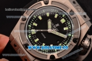 Hublot King Power Oceanographic Diver 4000 Swiss ETA 2892 Automatic Titanium Case with Black Dial and Black Rubber Strap