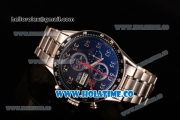 Tag Heuer Carrera Quartz Movement Steel Case with Black Carbon Fiber Dial with Steel Strap