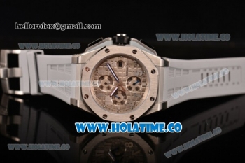 Audemars Piguet Royal Oak Offshore Chrono Swiss Valjoux 7750 Automatic Steel Case with Grey Dial and Silver Arabic Numeral Markers (EF)