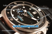 Panerai Luminor Submersible Black Bezel With Steel Case Automatic Rubber Strap Black Dial PAM00683