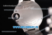 Cartier Ballon Bleu Medium Seiko NH06 Quartz Steel Case with Silver Dial and Roman Numeral Markers Two Tone Bracelet (YF)