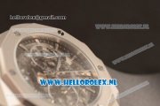 Hublot Classic Fusion Aerofusion Chronograph Orlinski Japanese Miyota OS20 Quartz Steel Case with Black Dial Stick Markers and Black Rubber Strap