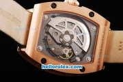 Richard Mille RM007 Rose Gold Case with Black/Diamond Dial-Diamond Hour Markers and Diamond Bezel-Green Leather Strap