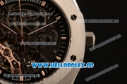 Audemars Piguet Royal Oak Skeleton Asia 2813 Automatic Steel Case with Skeleton Dial White Stick Markers and Steel Bracelet