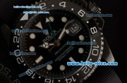 Rolex Pro-Hunter GMT-Master Asia 2813 Automatic PVD Case with Black Nylon Strap and Black Dial Stick Markers