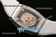 Richard Mille RM007 Miyota 6T51 Automatic Steel Case with Diamonds Dial and White Rubber Strap