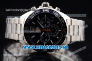 Tag Heuer Formula 1 Chronograph Miyota Quartz Stainless Steel Case/Bracelet with Black Dial and Stick/Arabic Numeral Markers