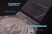 Hublot Big Bang King Swiss Valjoux 7750 Automatic Ceramic Case/Bezel with Black Dial and Black Rubber Strap - 1:1 Original