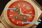 Ferrari Chronogaph Swiss ETA Quartz Full Steel with Red Dial and 7750 Coating