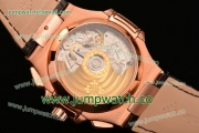 Patek Philippe Nautilus Chrono Swiss Valjoux 7750 Automatic Rose Gold Case with Stick Markers and Brown Dial - 1:1 Original (BP)