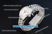 Rolex Datejust Swiss ETA 2671 Automatic Steel Case with White Dial Diamonds Markers Diamonds Bezel and Steel Bracelet (BP)