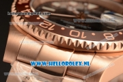 Rolex GMT-Master II 2836 Auto Rose Gold Case with Black Dial and Rose Gold Bracelet