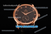 Omega De Ville Co-Axial Asia Automatic Rose Gold Case with Black Dial and Roman Numeral Markers