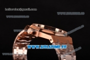 Audemars Piguet Royal Oak 41 Miyota 9015 Automatic Full Rose Gold with Blue Dial and Diamonds Bezel (EF)