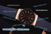 Hublot Classic Fusion Asia 2813 Automatic Rose Gold Case with PVD Bezel and Black Dial