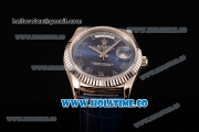 Rolex Day-Date Asia 2813/Swiss ETA 2836/Clone Rolex 3135 Automatic Steel Case with Roman Numeral Markers and Blue Dial (BP)