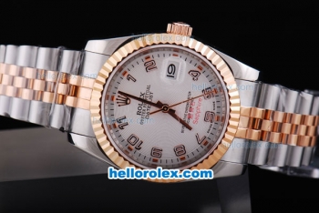 Rolex Datejust Oyster Perpetual Automatic Two Tone with White Dial