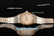 Audemars Piguet Royal Oak Swiss ETA 2824 Automatic Two Tone Case with Two Tone Strap and White Grid Dial - 1:1 Original