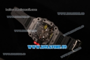 Richard Mille RM35-01 Bubba Watson Tourbillon Manual Winding Carbon Fiber Case with Skeleton Dial and White Dot Markers