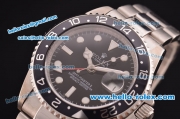 Rolex GMT Master II Automatic Movement Steel Case/Strap with Black Bezel and Black Dial