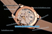 Omega Seamaster Aqua Terra 150 M Small Seconds 6497 Manual Winding Rose Gold Case with Blue Dial and Blue Leather Strap