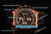 Audemars Piguet Royal Oak Offshore Clone AP Calibre 3126 Automatic Rose Gold with Arabic Numeral Markers and Black Dial - Steel Bezel (EF)