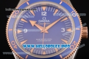 Omega Seamaster 300 Master Co-Axial Clone Omega 8500 Automatic Rose Gold/Steel Case with Blue Dial and Stick Markers