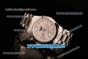 Longines Master Moonphase Chrono Miyota OS10 Quartz with Date Full Steel with White Dial and Stick Markers