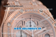 Audemars Piguet Royal Oak Offshore Seiko VK67 Quartz Rose Gold/Diamonds Case with Rose Gold Dial and Diamonds Bezel