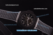 Hublot King Power F1 Swiss Valjoux 7750 Automatic PVD Case with Black Dial and Black Rubber Strap