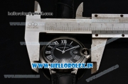 Cartier Ballon Bleu De Large Miyota OS20 Quartz Steel Case with Black Dial and White Roman Numeral Markers