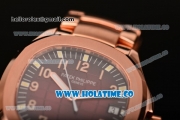 Patek Philippe Aquanaut Miyota 9015 Automatic Full Rose Gold with Coffee Dial and Arabic Numeral Markers (BP)