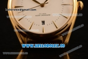 Omega De Ville Tresor Master Co-Axial Clone 8800 Automatic Yellow Gold Case with White Dial and Brown Leather Strap - (YF)