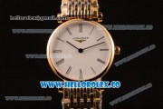 Longines La Grande Classique SWISS QUARTZ Two Tone Case with Yellow Gold Bezel White Dial and Two Tone Bracelet