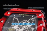 Richard Mille RM 35-01 RAFA Miyota 9015 Automatic PVD Case with Skeleton Dial and Black Rubber Strap Dot Markers