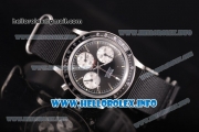 Rolex Daytona Vintage Edition Miyota Quartz Steel Case with Black Nylon Strap Stick Markers and Black Dial (GF)