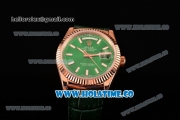 Rolex Day-Date Asia 2813/Swiss ETA 2836/Clone Rolex 3135 Automatic Rose Gold Case with Stick Markers and Green Dial (BP)