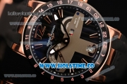 Ulysse Nardin El Toro / Black Toro Asia Automatic Rose Gold Case with Black Dial Stick Markers and PVD Bezel