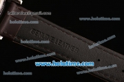 Jaeger-LECoultre Master Asia Automatic Steel Case with Rose Gold Stick/Arabic Numeral Markers and Black Dial