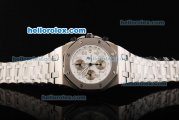 Audemars Piguet Royal Oak Offshore Swiss Valjoux 7750 Movement White Dial with White Numerals and SS Strap