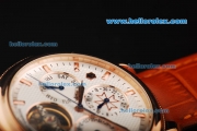 Vacheron Constantin Patrimony Tourbillon Automaitc Movement Rose Gold Case with White Dial and Rose Gold Stick Markers