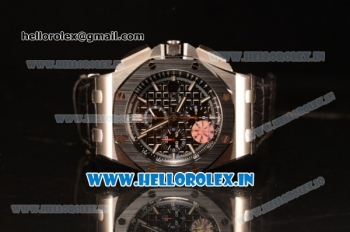 Audemars Piguet Royal Oak Offshore Black Dial 1:1 Clone With Black Leather Strap JF 26411PO.OO.A002CR.01