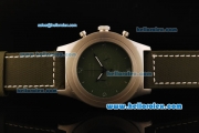 Panerai Radiomir Mare Nostrum Chronograph Quartz Movement Steel Case with Green Dial and Green Strap