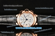 Cartier Ballon Bleu De Medium Chrono Miyota Quartz Rose Gold Case with White MOP Dial and Diamonds Markers