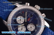 Chopard Mille Miglia GMT Automatic Diamond Bezel with Blue Dial and Blue Rubber Strap