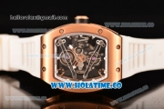 Richard Mille RM 038 Asia Automatic Rose Gold Case with Skeleton Dial and White Inner Bezel